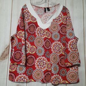 Jason Maxwell Blouse Ladies Size 2x Pink short sleeve‎